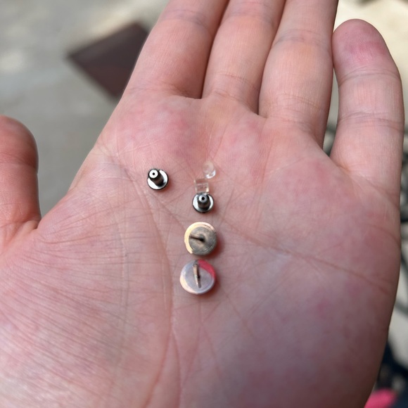 Fossil Rose Gold Stud Earrings - Picture 5 of 7